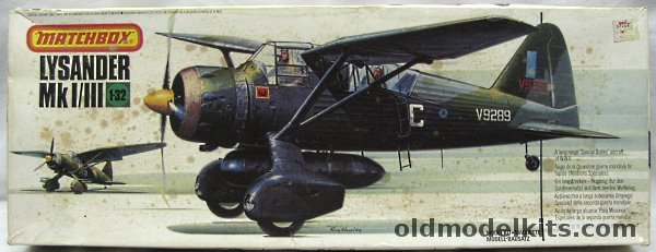 Matchbox 1/32 Lysander Mk I/III - 357 (SD) Sq 'C' (Special) Flight SEAC Burma 1944 / 16 (A/C) Sq Odiham 1939 / 161 Sq (Special Duties) Tempsford Late 1942, PK504 plastic model kit